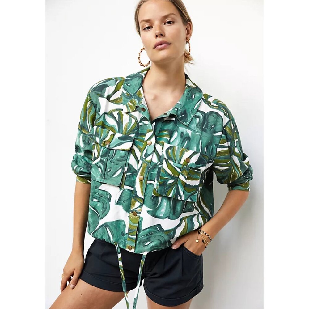 Hutch | Botanical Tencel and Linen Blend Jacket | NWT